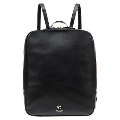 Radley Greyfriars Gardens Leather Medium Backpack, Black Radley Greyfriars Gardens Leather Medium Backpack, Black